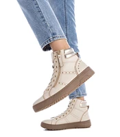 Carmela Collection Leather Sneaker Booties By Xti