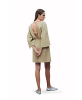 Nocturne Women's Beaded Back Detailed Mini Dress