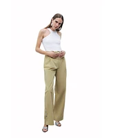 Nocturne Women's Metal Buckle Detailed Belted Pants