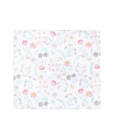 Hudson Baby Infant Girl Cotton Poly Flannel Receiving Blankets Bundle, Garden Fairies, One Size