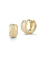 Rachel Zoe Fine Jewelry 14K Gold Mini Hammered Hoop Earrings