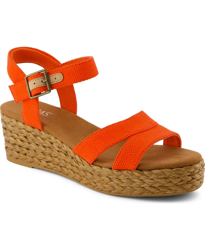 Toms Women's Audrey Ankle Strap Wedge Sandals