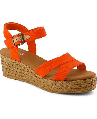Toms Women's Audrey Ankle Strap Wedge Sandals