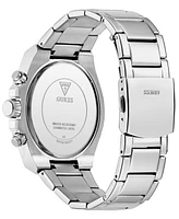 Guess Men's Multifunction Silver-Tone Stainless Steel Watch, 47mm