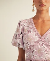 Arose Studio, Inc Women's Sarah Puff-Sleeve Lace Minidress