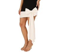 Adrianna by Papell Women's Bow Hem Strapless Sheath Dress