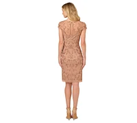 Adrianna Papell Women's Beaded Sheath Dress