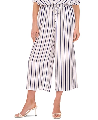 Sam & Jess Women's Striped Cropped Tie-Waist Pants