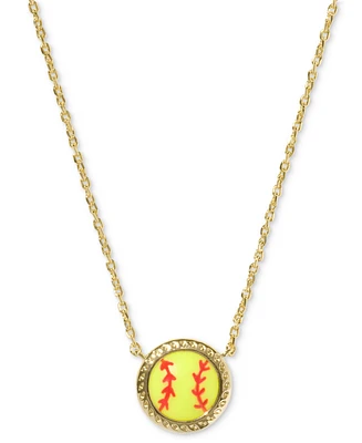 Kendra Scott 14k Gold-Plated Magnesite Softball 19" Pendant Necklace