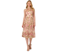 Adrianna Papell Women's Embroidered Fit & Flare Dress