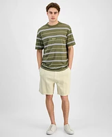 Hugo by Boss Men's Nostrilio Loose-Fit Engineered Stripe T-Shirt