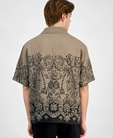 Hugo by Boss Men's Espino Oversized-Fit Liberty Floral Button-Down Camp Shirt