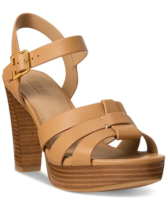 Lauren Ralph Women's Soffia Ankle-Strap Slingback Dress Sandals