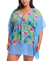 Bleu by Rod Beattie Plus Lets Get Away Drawstring Caftan