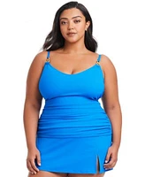 Bleu By Rod Beattie Plus Size Pique Ole Tankini Top Skirted Bottoms
