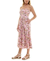 Trixxi Juniors' Strapless Corset Midi Dress