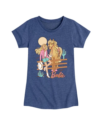 Barbie Big Girls Horse and Ranch Graphic Short Sleeve T-Shirt