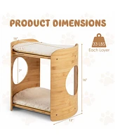 2-Tier Cute Small Cat Tree Cozy & Fun Play Tower for Indoor Cats