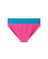 Toddler/Child Girls Pink Ribbed Colorblock Two-Piece Swimsuit