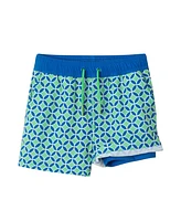 Toddler/Child Boys Orange & Navy Striped Swim Trunk