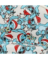 Disney Stitch Santa Stitch All-Over Print White Faux Leather 10.6" Mini Backpack