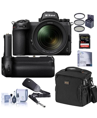 Nikon Z 6II Mirrorless Camera with Nikkor Z 24-70mm f/4 S Lens Bundle with Nikon Mb-N11 Multi Battery Power Pack, 64GB Sd Card, Bag, Filter Kit, Scree