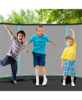 8ft Green Outdoor Toddler Trampoline with Enclosure Net