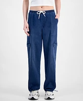 Tinseltown Juniors' Drawstring Cargo Parachute Jeans