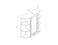 Wall-Mounted Medicine Cabinet with Mirror and Ample Storage (6 Open & 3 Adjustable Shelves)