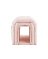 Corduroy Ottoman with Storage and Footrest: A Cat's Hideaway