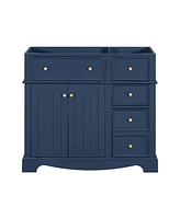 36" Freestanding Bathroom Vanity with Drawers and Shelf