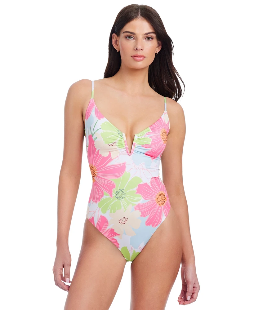 Sanctuary Women's Charming Floral-Print V-Wire Swimsuit