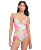 Sanctuary Women's Charming Floral-Print V-Wire Swimsuit