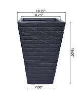 Sleek and Sophisticated Tapered Square Planter for Home and Garden