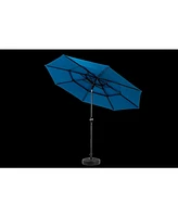 10ft 3-Tier Auto-Tilt Patio Umbrella (Dark Blue)