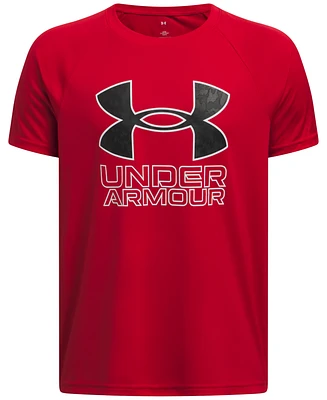 Under Armour Big Boys Tech Hybrid Print Logo Graphic Short-Sleeve T-Shirt