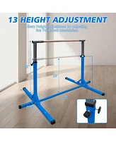 Gymnastics Bar for Kids, Adjustable Height Gym Bar, Junior Training Kip Bar for Home, Built for kids 3+ Years Blue