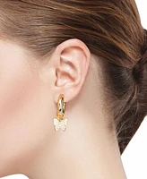 Unwritten Cubic Zirconia Butterfly Charm Hoop Set