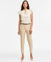 Anne Klein Women's Belted Straight-Leg Pants