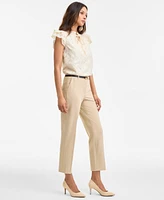 Anne Klein Women's Belted Straight-Leg Pants