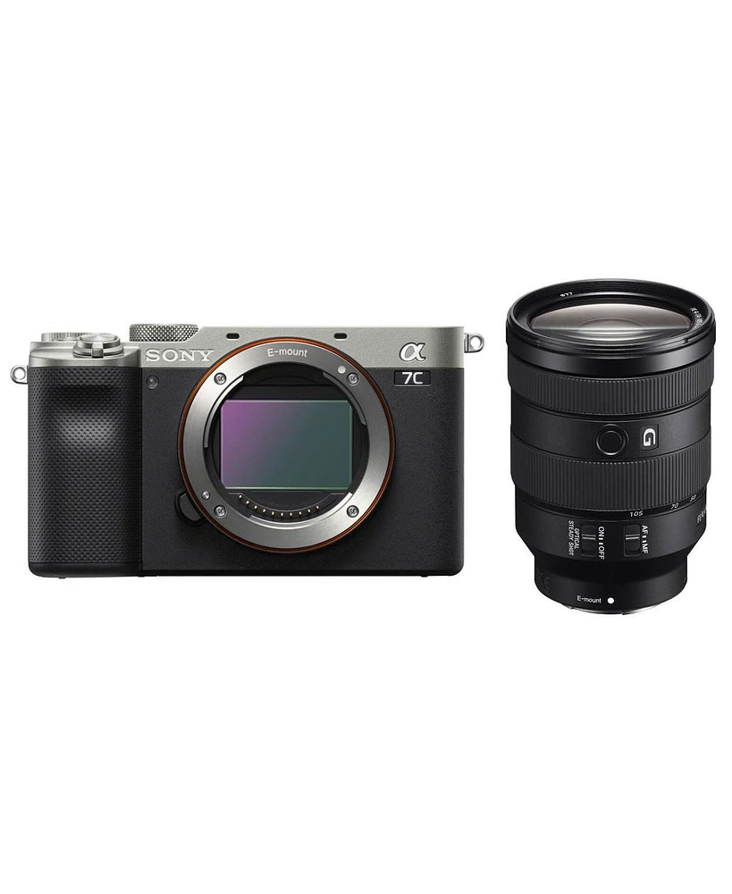 Sony Sony Alpha 7C Full Frame Mirrorless Interchangeable Standard Zoom E-Mount Lens Digital Camera, Silver