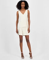 Anne Klein Women's Sleeveless V-Neck Blouse