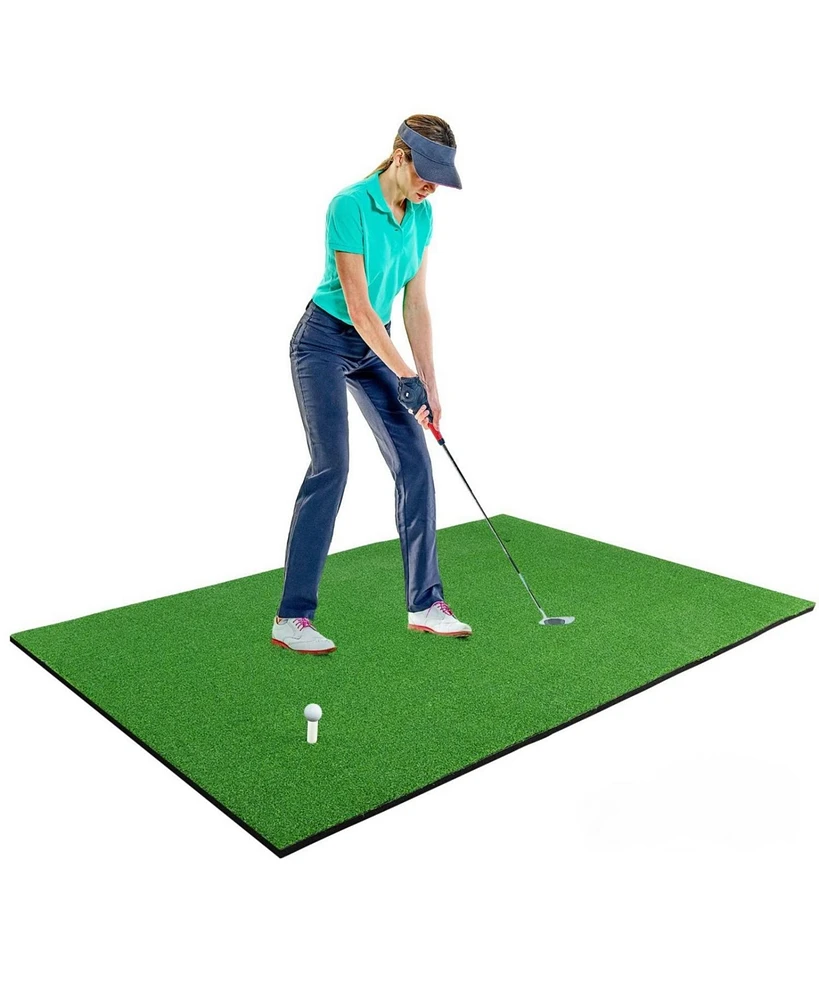 Golf Hitting Mats - 3.8'x5' Artificial Turf Training Mat for Indoor/Outdoor Swing Practice