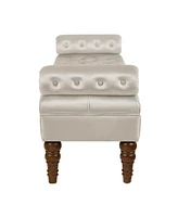 Velvet Upholstered Bench for Bedroom and Entryway