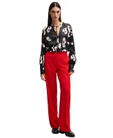 Boss by Hugo Women's Tulip Print Relaxed-Fit Blouse