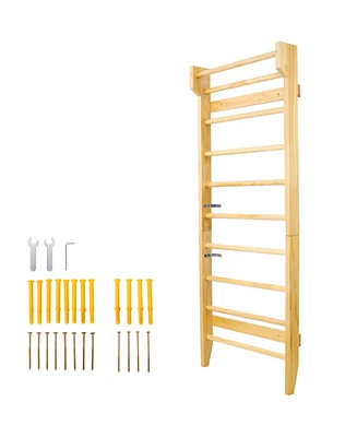 Multi-Purpose Swedish Ladder & Pull-Up Bar for Gymnastics, Physical Therapy, and Home Workouts