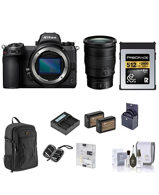 Nikon Z 7II Mirrorless Digital Camera with Nikkor Z 24-70mm f/2.8 S Lens, Bundle with 512GB Cfexpress Card, 2x Battery, Charger, Backpack, 82mm Filter