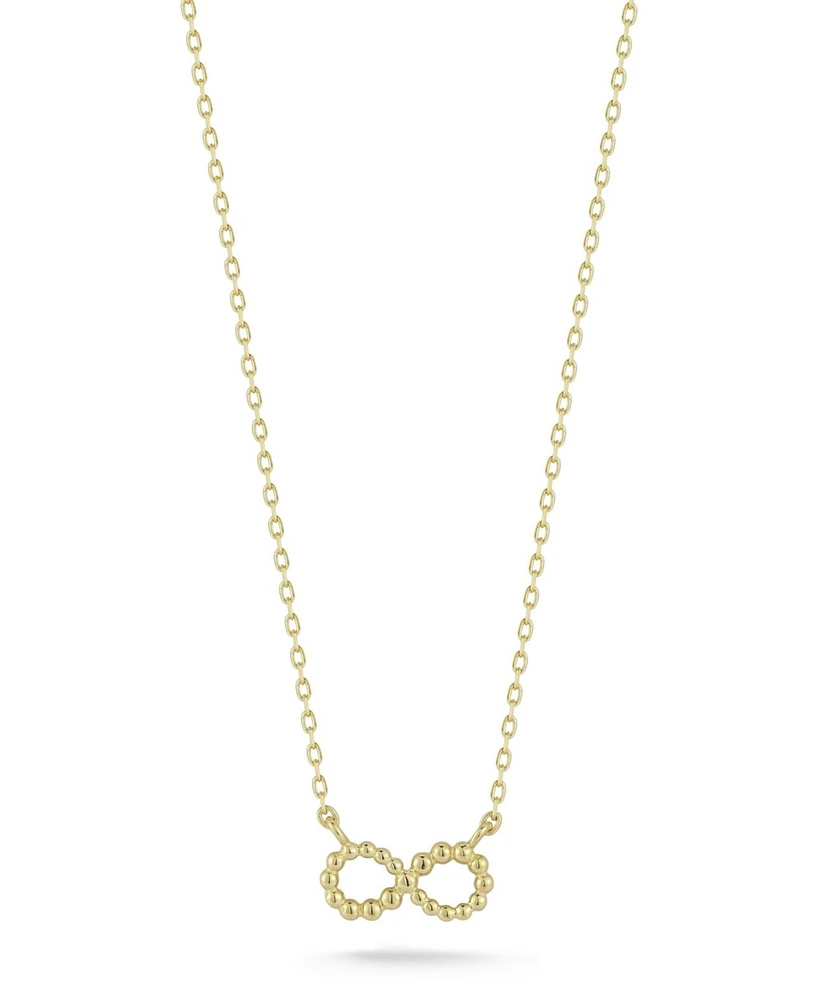 Rachel Zoe Fine Jewelry 14K Gold Beaded Infinity Necklace