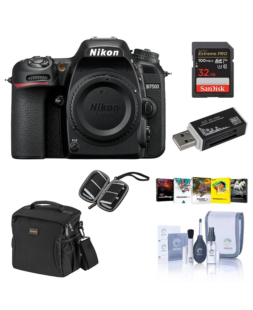 Nikon D7500 Dx-format Digital Slr Camera Body, Black