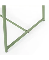 15.5" Modern Mesh Motif Side Table for Outdoor Spaces